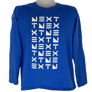 Google Cloud Next T Shirt Internet Tech Computer Long Sleeve Blue Womens L Large